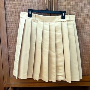 BNWT J. Crew pleated midi skirt/Natural size 10